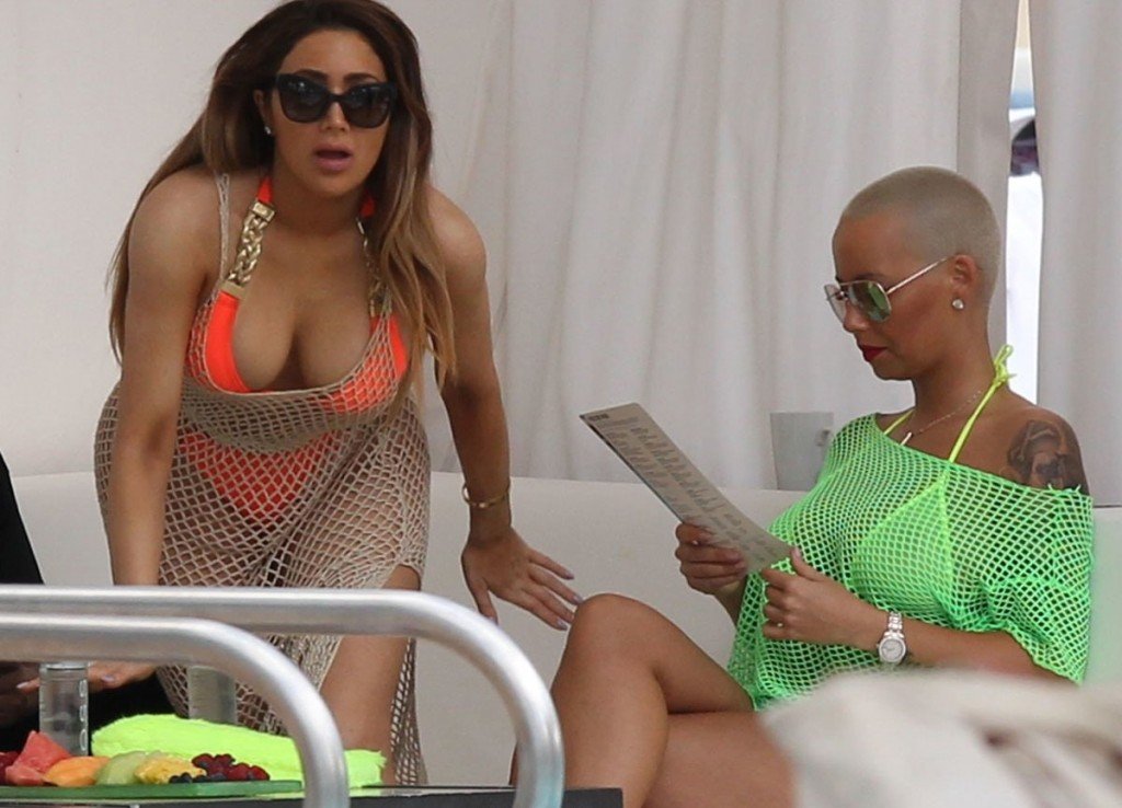 Amber Rose Green Bikini 008