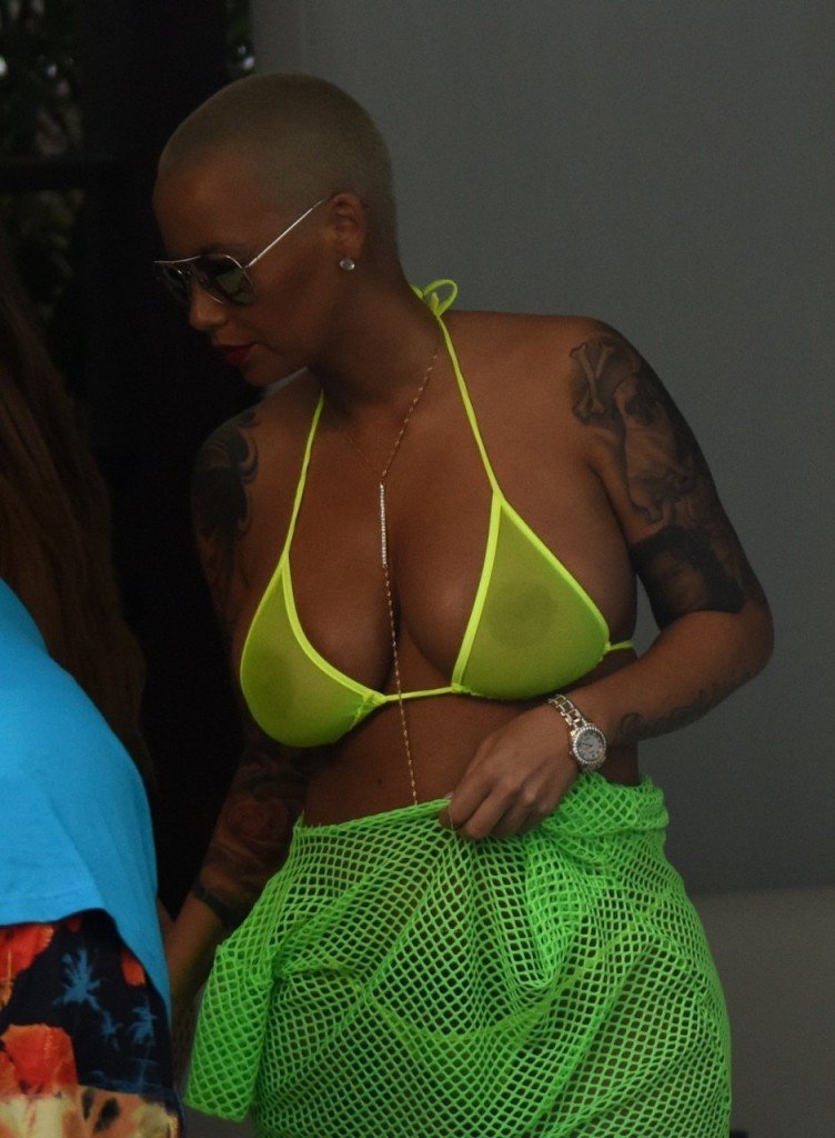 Amber Rose Green Bikini 010