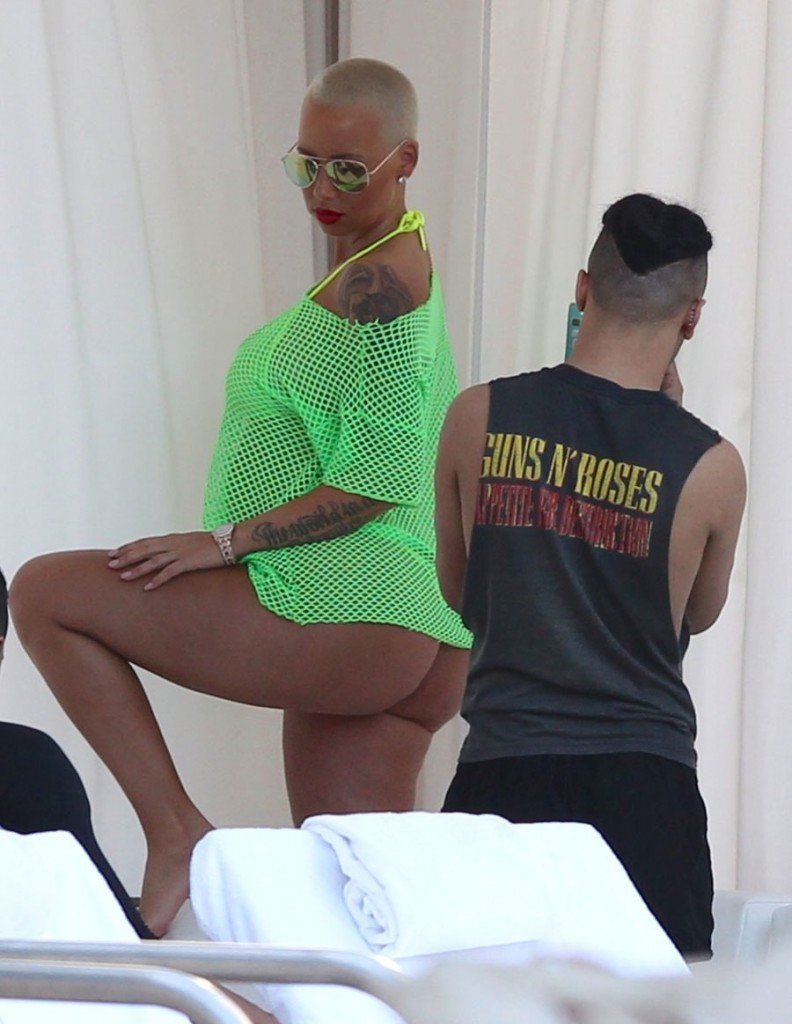 Amber Rose Green Bikini 017
