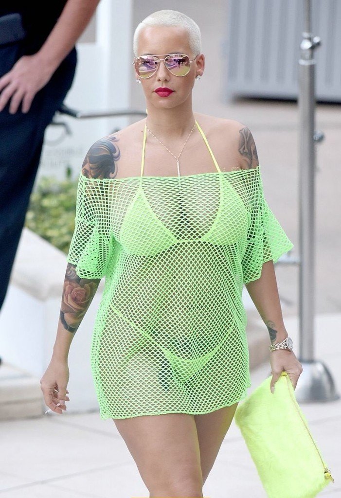 Amber Rose Green Bikini 020