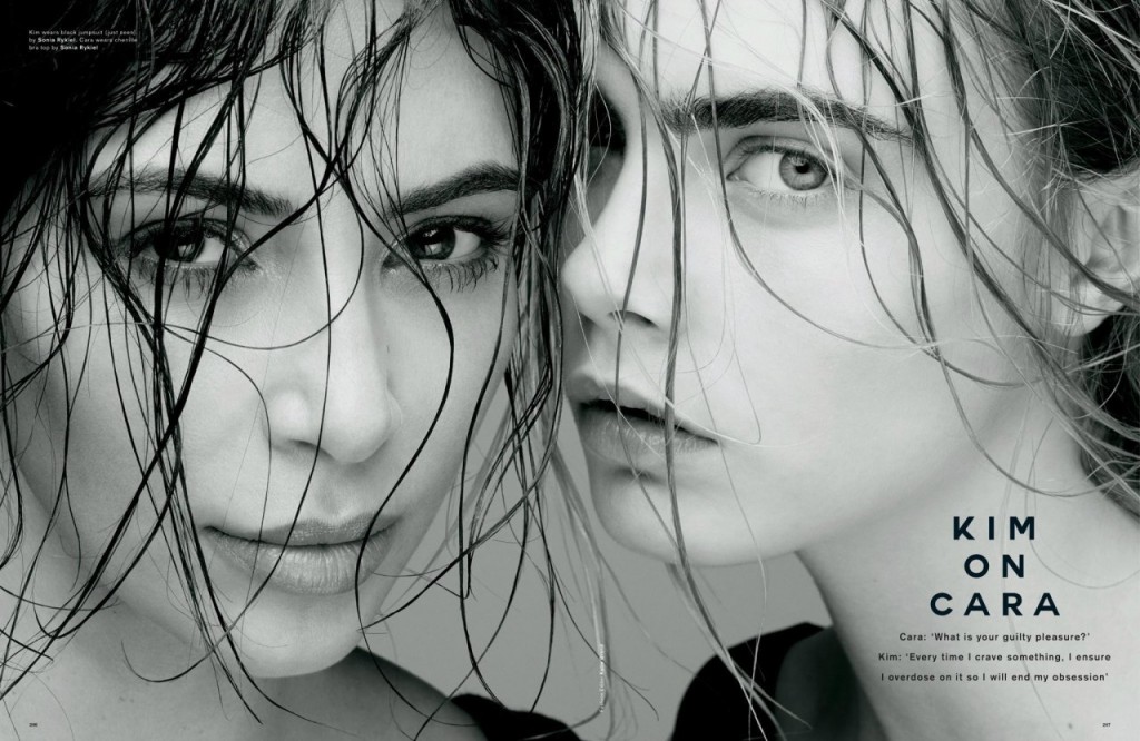 Kim Kardashian & Cara Delevingne na Love Magazine 02